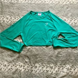 Gymshark Women’s Training Long Sleeve Crop Top FreshTeal Size S